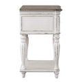 Comodino con Gambe Antico Bianco Magnolia Manor