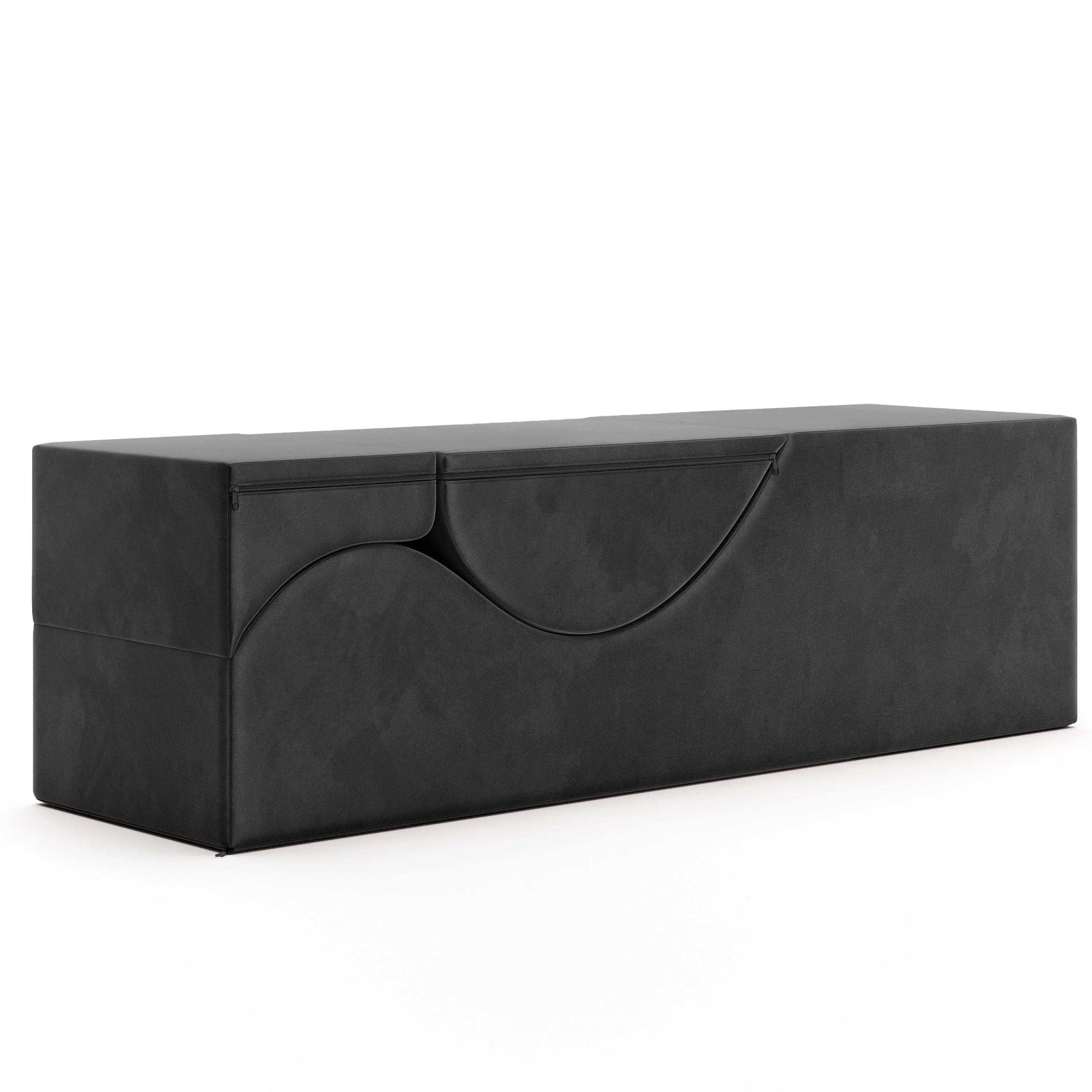 Avana Kami Chaise convertibile / Yoga e Massaggio - Pouf 2 in 1 con sedia a sdraio yoga pieghevole a scomparsa, Microvelvet - N/D