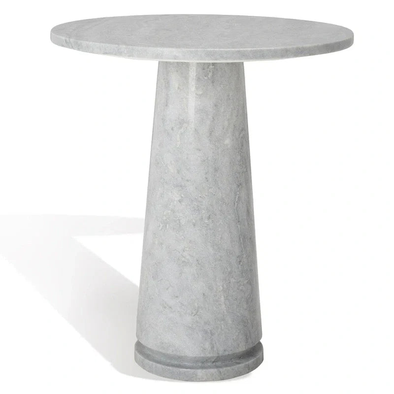 Tavolino d'appoggio rotondo alto in marmo Ghicu di SAFAVIEH Couture - 55,8 cm L x 53,3 cm P x 61 cm A - 53,3x53,3x61 cm