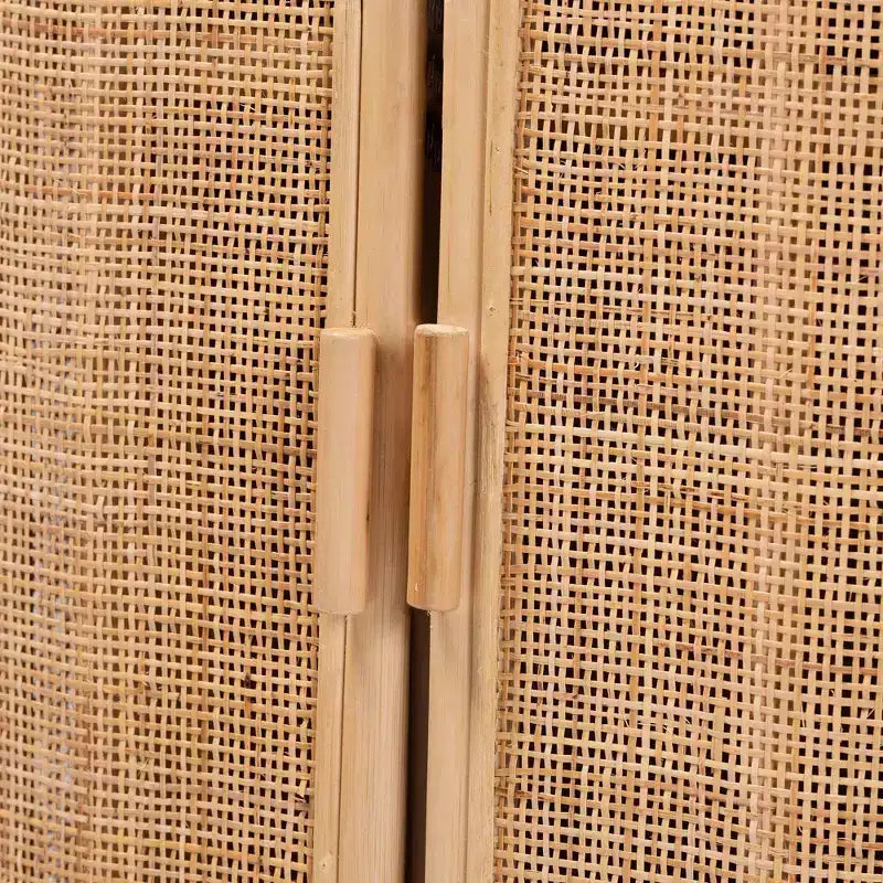 bali & pari Yanka Meuble de Rangement en Rotin Naturel: Fait à la Main, 2 Étagères, Design Bohème