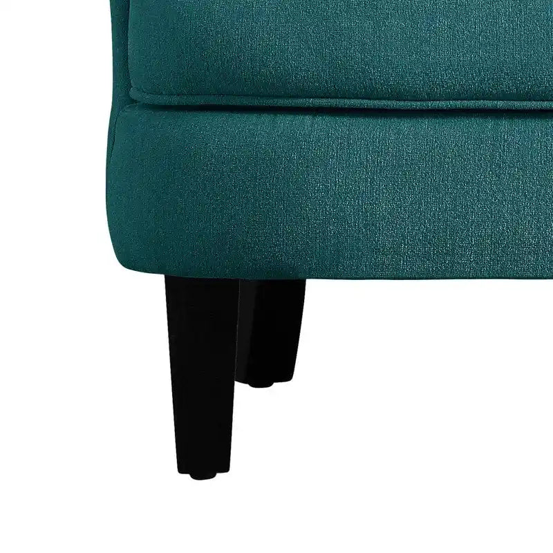 Moser Bay Mignon Poltrona Accent con Schienale Alto Trapuntato, Velluto/Lino, 76 cm