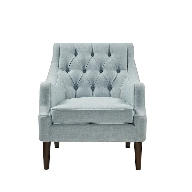 Poltrona moderna accent con bottoni capitonné
