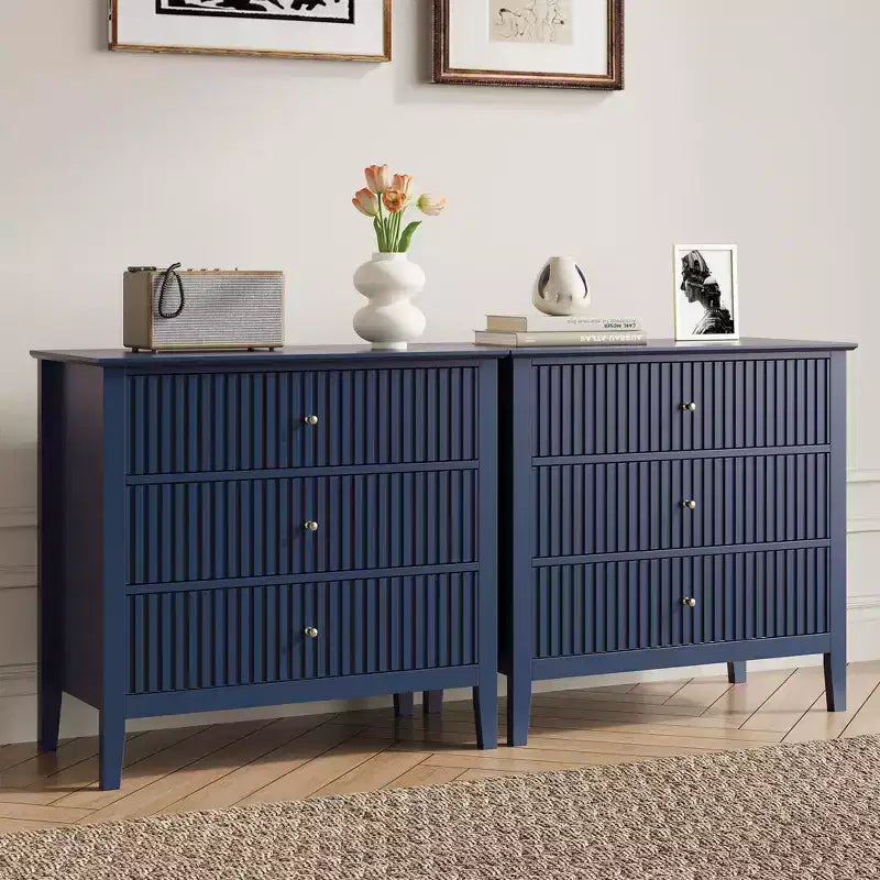 Cassettiera Heynemo a 3 Cassetti, Comodino in Legno Verniciato Alto 76 cm con Contenitore, Ampio Cassettone Moderno con Guide a Sfera