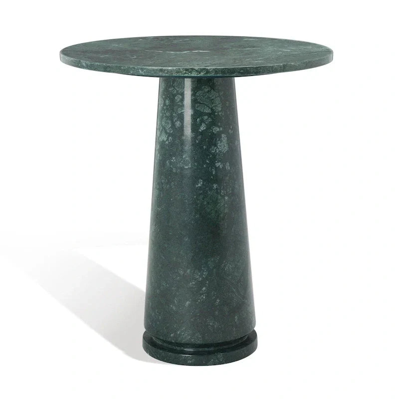 Tavolino d'appoggio rotondo alto in marmo Ghicu di SAFAVIEH Couture - 55,8 cm L x 53,3 cm P x 61 cm A - 53,3x53,3x61 cm