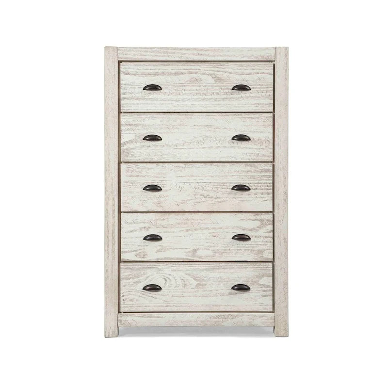 Cassettiera 5 cassetti in legno massello Montauk di Grain Wood Furniture