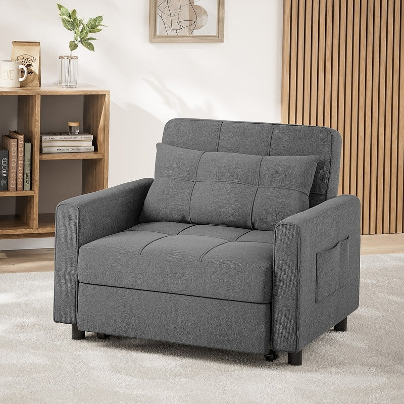Divano letto trasformabile 3-in-1, Poltrona letto estraibile, Letto pieghevole convertibile per soggiorno