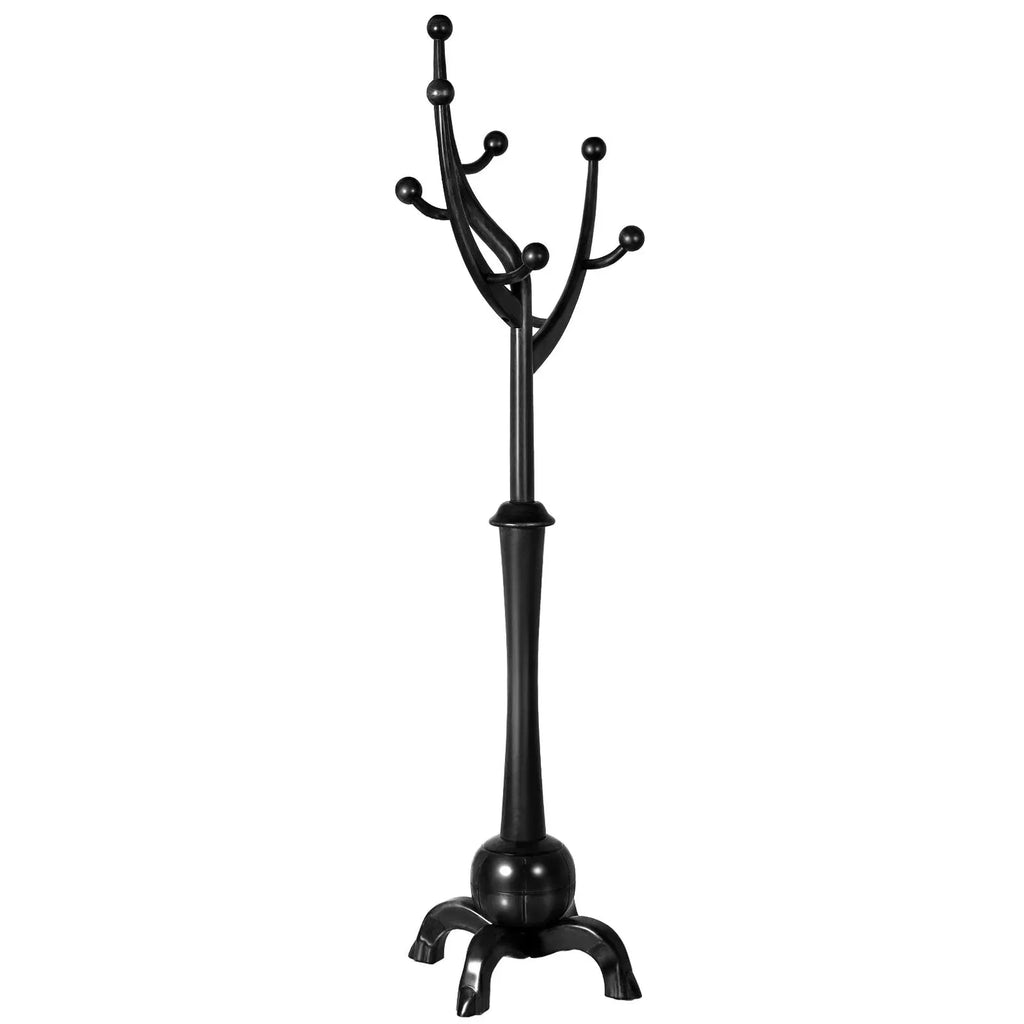 Appendiabiti da terra "ramo d'albero" in legno di gomma con 8 ganci - 24,5L x 70,87H
