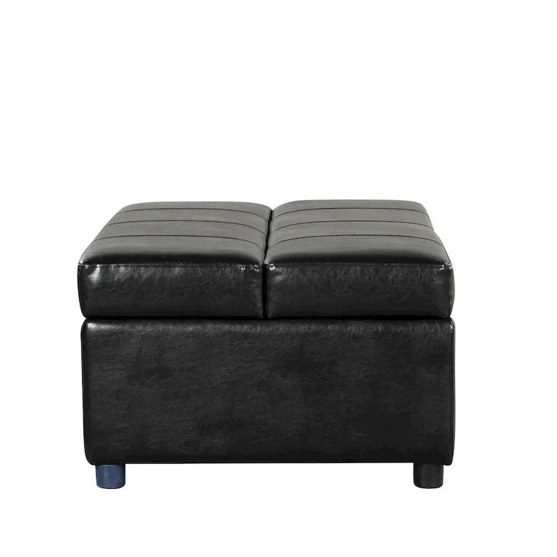 Divano letto pieghevole estraibile a forma di pouf singolo con materasso, letto per gli ospiti convertibile, divano letto rivestito in PU