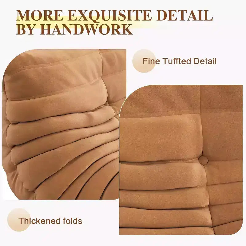 Divano e pouf Oversized Fireside a sacco, divanetto in finta pelle scamosciata a prova di animali domestici per soggiorno, ufficio, nessun montaggio richiesto