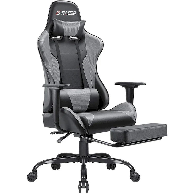 Sedia da gaming con poggiapiedi - Sedia da scrivania ergonomica