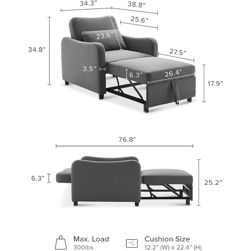 Mopio Sophie Poltrona Letto Trasformabile 4 in 1