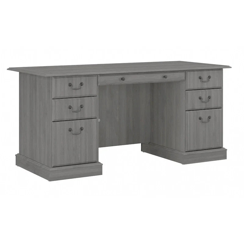 Bureau de direction Bush Furniture Saratoga avec tiroirs et rangements