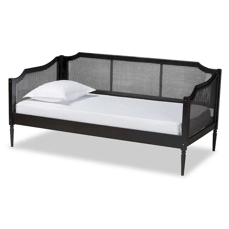 Daybed Moderno Mid-Century "Ogden" in Rattan Sintetico - Twin